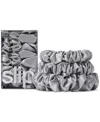 Slip 3-pc. Pure Silk Back-to-basics Assorted Scrunchies Set In Silver