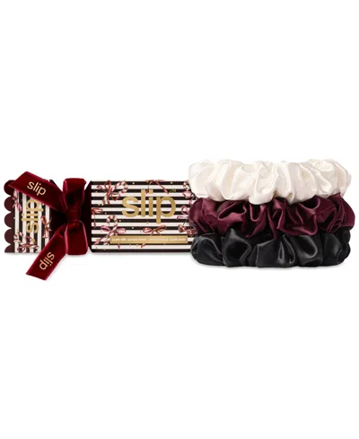 Slip 3-pc. Pure Silk Large Sugar Plum Scrunchie Cracker In Purple