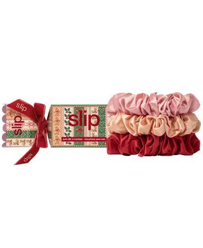 Slip 3-piece Pure Silk Large Scrunchie Set In Eadie