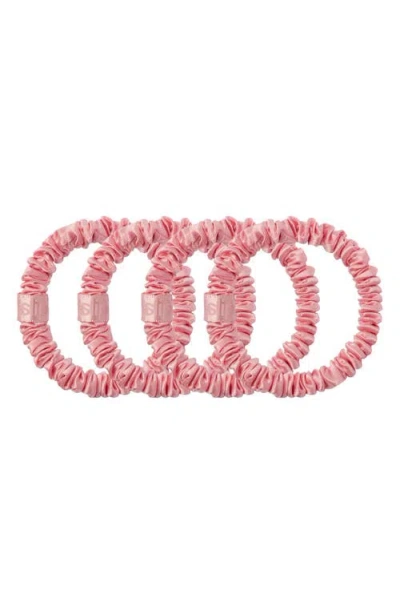 Slip 4-pack Skinny Silk Scrunchies In Rose