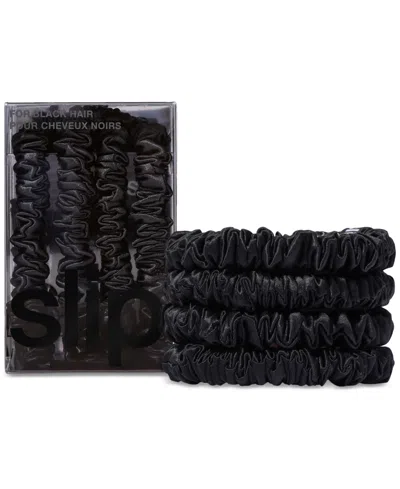 SLIP 4-PC. PURE SILK BACK-TO-BASICS SKINNY SCRUNCHIES SET