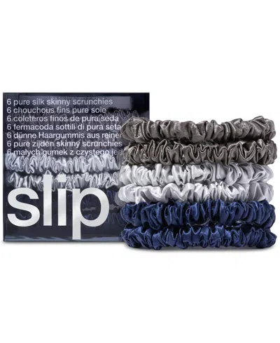 SLIP 6-PC. PURE SILK SKINNY SCRUNCHIES SET