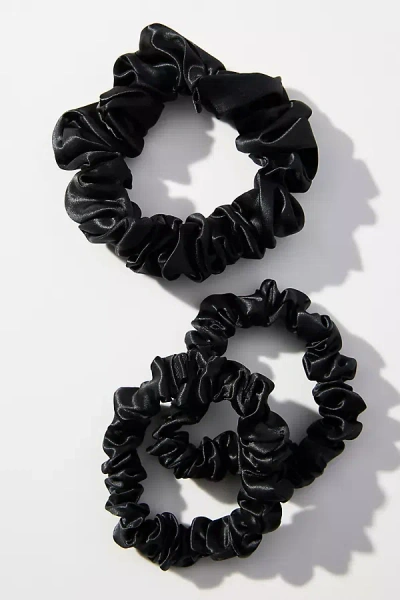 Slip Back To Basics Assorted Scrunchie Set In Black