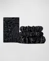 Slip Back To Basics Assorted Scrunchies, Set Of 3 In Black