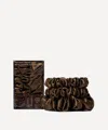 Slip Back To Basics Dark Brown Silk Scrunchie Trio