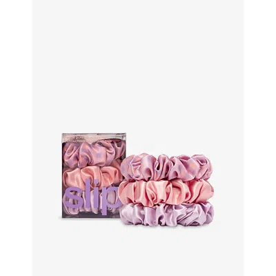 Slip Large Silk Scrunchies Pack Of Three In Belleflower