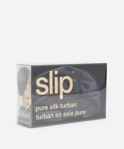 Slip Black Silk Turban