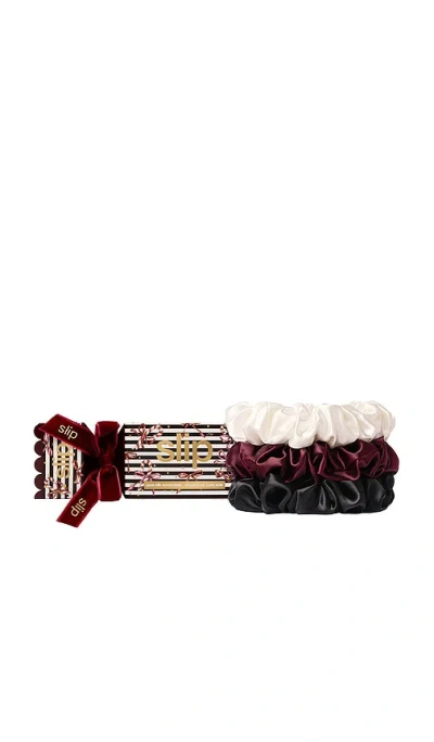 Slip Cracker Scrunchie Set In Purple