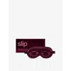 Slip Crimson Contour Silk Sleep Mask In Transparent