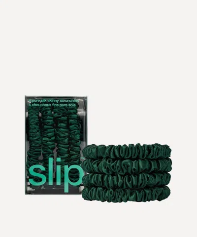 Slip Forest Skinny Silk Scrunchies Pack Of 4 In Multi