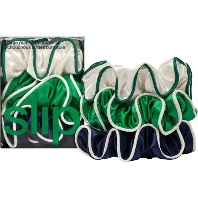 Slip Game Day 3-pack Pure Silk Large Scrunchies In Multi