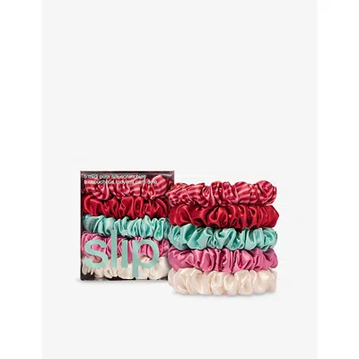 Slip Midi Assorted Silk Scrunchies Pack Of Five Gelati