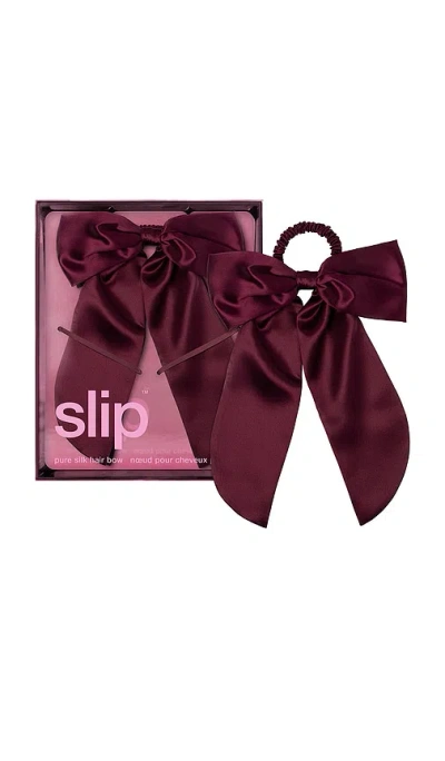 Slip Hair Bow In Red