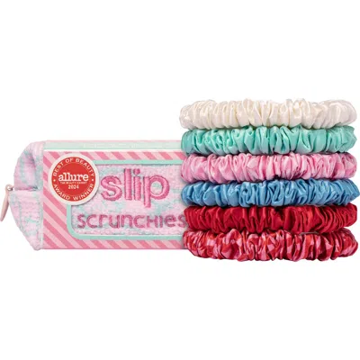 Slip Skinny Scrunchie Set With Complimentary Pouch In High Tide