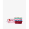 Slip Skinny Silk Scrunchies And Pouch Pack Of Six High Tide In High Tide