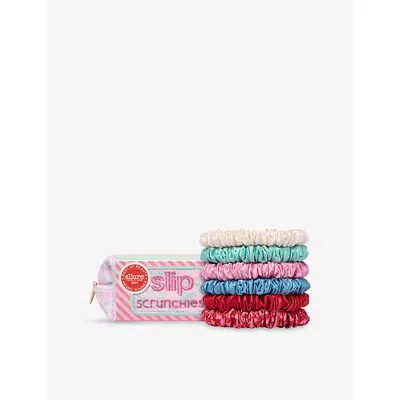 Slip Skinny Silk Scrunchies And Pouch Pack Of Six High Tide