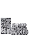 Slip Midi & Large Scrunchie Set Of 3 In Gray
