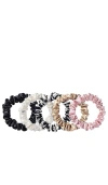 Slip Midi Scrunchies 5 Pack In Multi