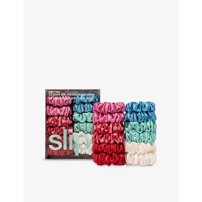 Slip Sundown Mini Assorted Silk Scrunchies Pack Of 12