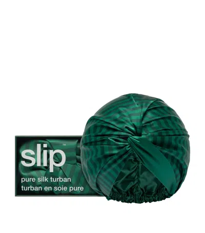 Slip Mulberry Silk Head Wrap In Green