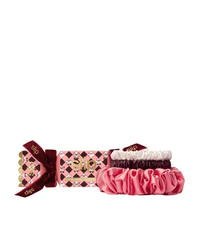 SLIP MULBERRY SILK MULTI-SIZE SCRUNCHIES IN CRACKER