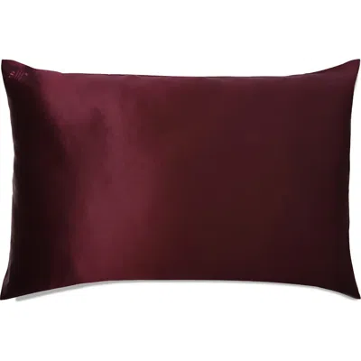 Slip Plum Pure Silk Pillowcase In Burgundy