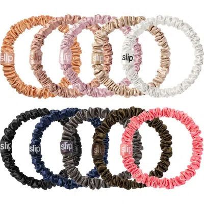 Slip Pure Silk 10-pack Skinny Scrunchies (nordstrom Exclusive) $65 Value In Assorted Colors