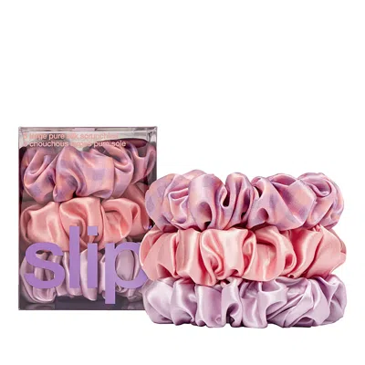 Slip Pure Silk 3-pack Large Scrunchies In Belleflower