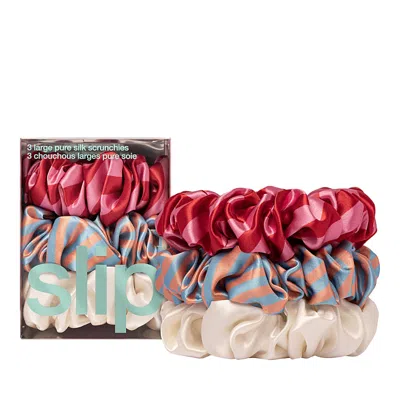 Slip Pure Silk 3-pack Large Scrunchies In Midsummer