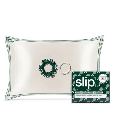 Slip Pure Silk 3 Piece Game Day Gift Set In Green