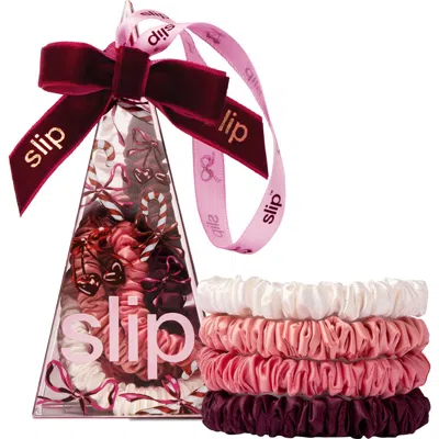 Slip Pure Silk 4-pack Skinny Scrunchie Ornament $34 Value