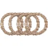 Slip Pure Silk 4-pack Skinny Scrunchies: Back To Basics Collection In Blonde