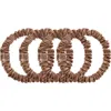 Slip Pure Silk 4-pack Skinny Scrunchies: Back To Basics Collection In Light Brown