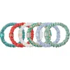 Slip Pure Silk 6-pack Skinny Scrunchies In Seabreeze