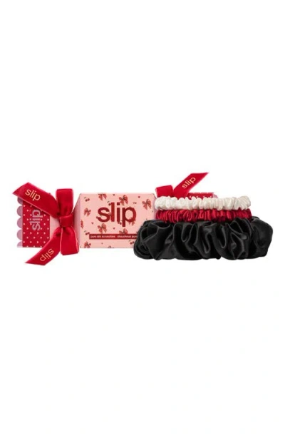 Slip Pure Silk Assorted Scrunchie Set In Rosie