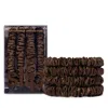 Slip Women's Back To Basicspure Silk Skinny Scrunchies 4-pack In Dark Brown