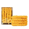 Slip Pure Silk Back To Basics Skinny Scrunchies In Golden, Set Of 4 In Yellow
