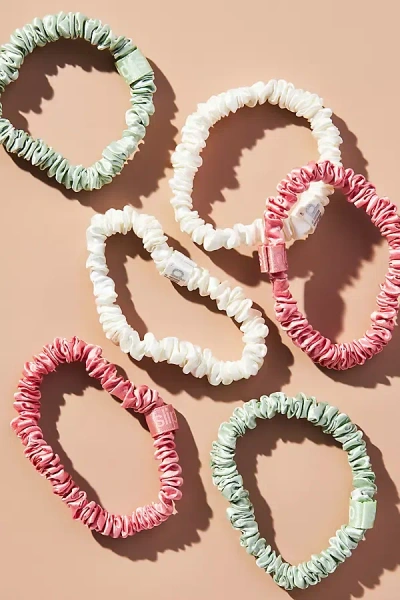 Slip Pure Silk Bellerose Skinny Scrunchies In Pink