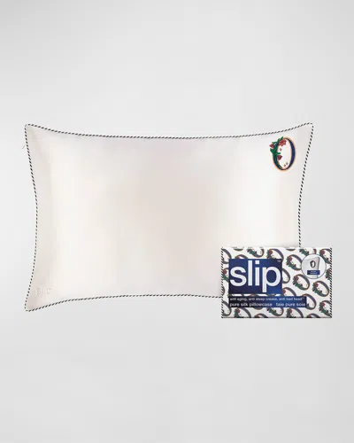 Slip Pure Silk Embroidered Queen Pillowcase In Transparent