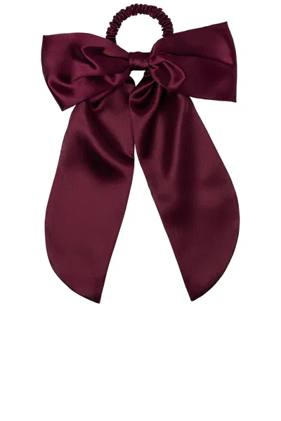 Slip Pure Silk Hair Bow In Red