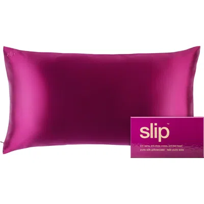 Slip Pure Silk King Pillowcase In Purple