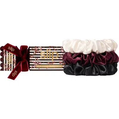 Slip Pure Silk Large Scrunchie Set In Brown