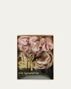 Slip Pure Silk Large Scrunchies, 3 Pack In Pink/black/caramel