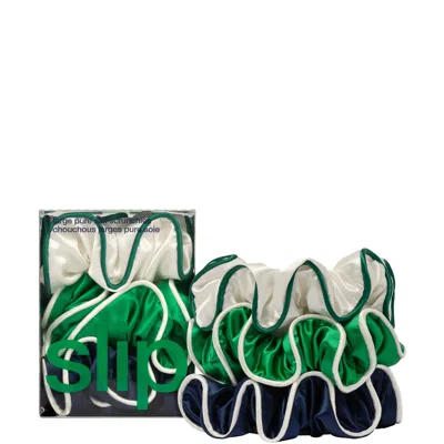 SLIP PURE SILK LARGE SCRUNCHIES - GAME DAY