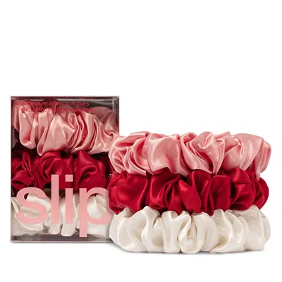 Slip Pure Silk Large Scrunchies, Set Of 3 In Pink