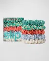 Slip Pure Silk Midi Scrunchie Set Of 5 In White