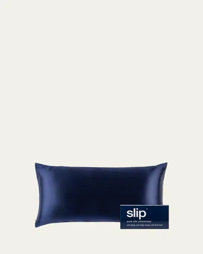 Slip Pure Silk Pillowcase, King In Navy