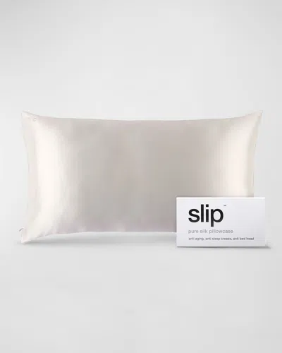 Slip Pure Silk Pillowcase, King In White