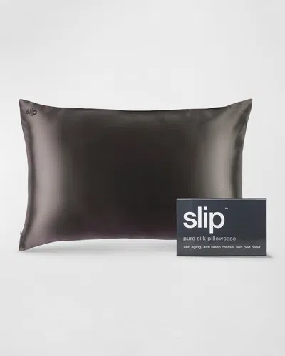 Slip Pure Silk Pillowcase, Queen In Charcoal