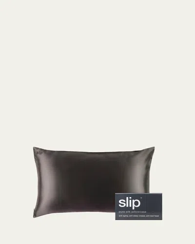 Slip Pure Silk Pillowcase, Queen In Charcoal